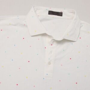 G/FORE Men's XXL White Colorful Star Performance Golf Polo Shirt Short Sleeve